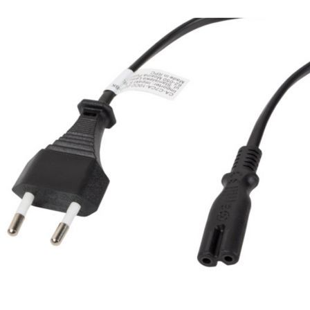 Lanberg Cable de alimentación CA-C7CA-10CC-0018-BK CEE 7/16 a IEC 320 C7, 1,8 m